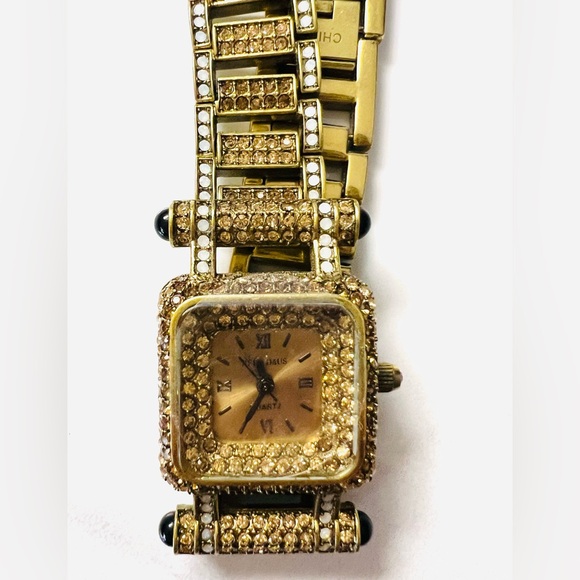 Heidi Daus “Timeless Beauty” Crystal Link Bracelet Swarovski Crystals Watch - Picture 5 of 13